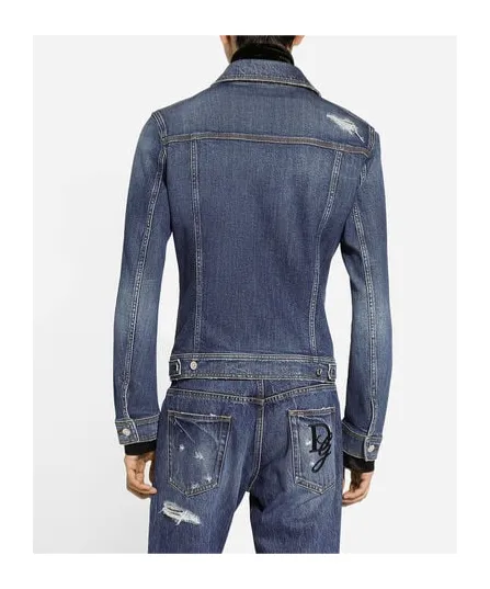 Buttoned Straight Hem Denim Jacket