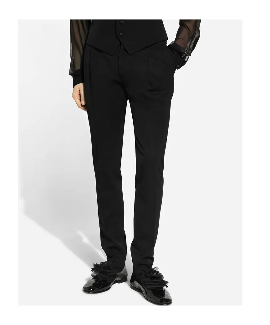 Gabardine Tuxedo Tailored Pants