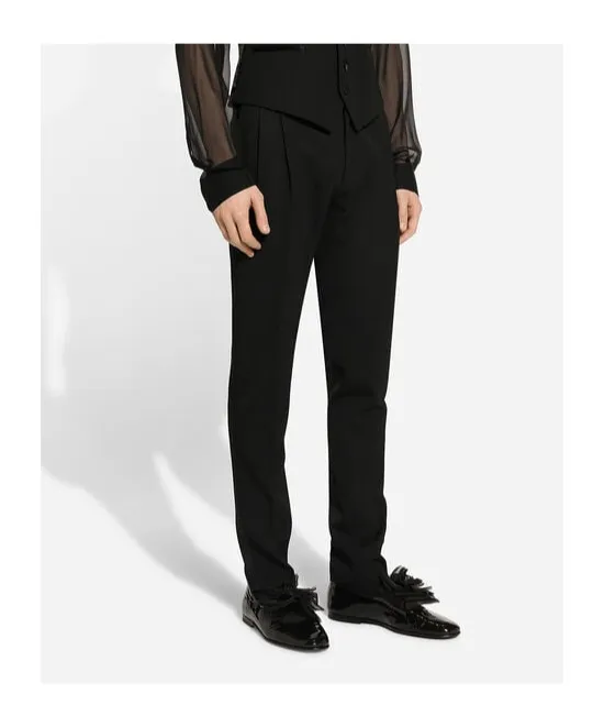 Gabardine Tuxedo Tailored Pants