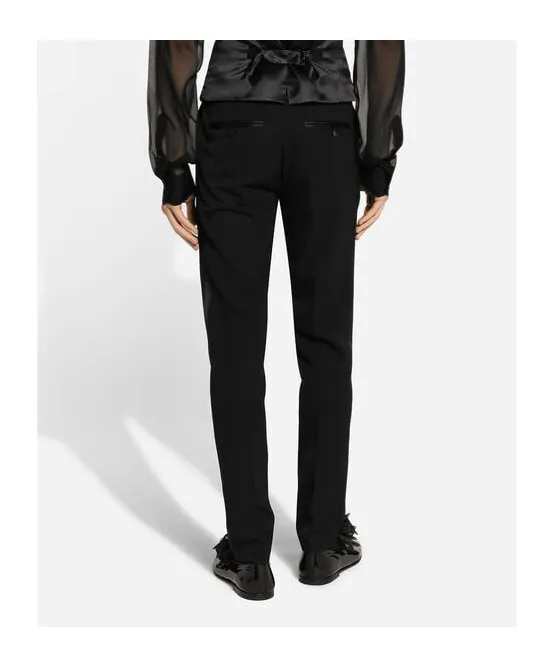 Gabardine Tuxedo Tailored Pants