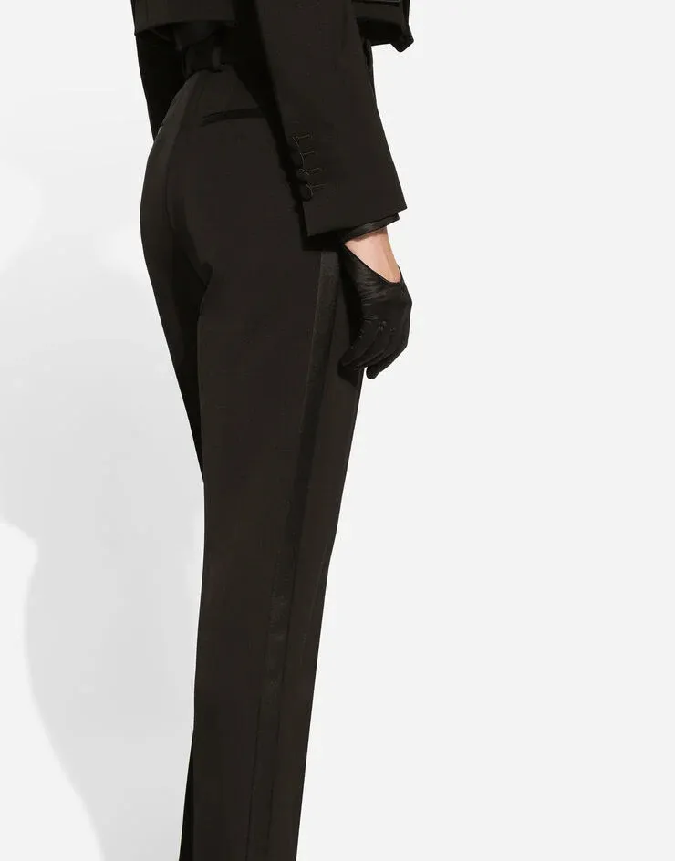Tailored Gabardine Tuxedo Pants
