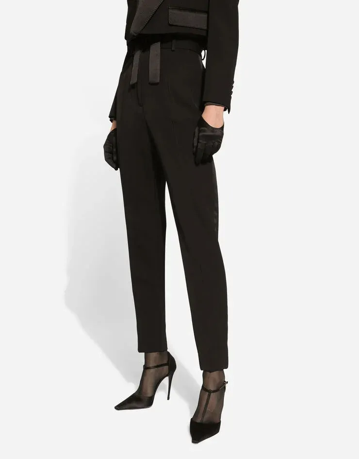 Tailored Gabardine Tuxedo Pants