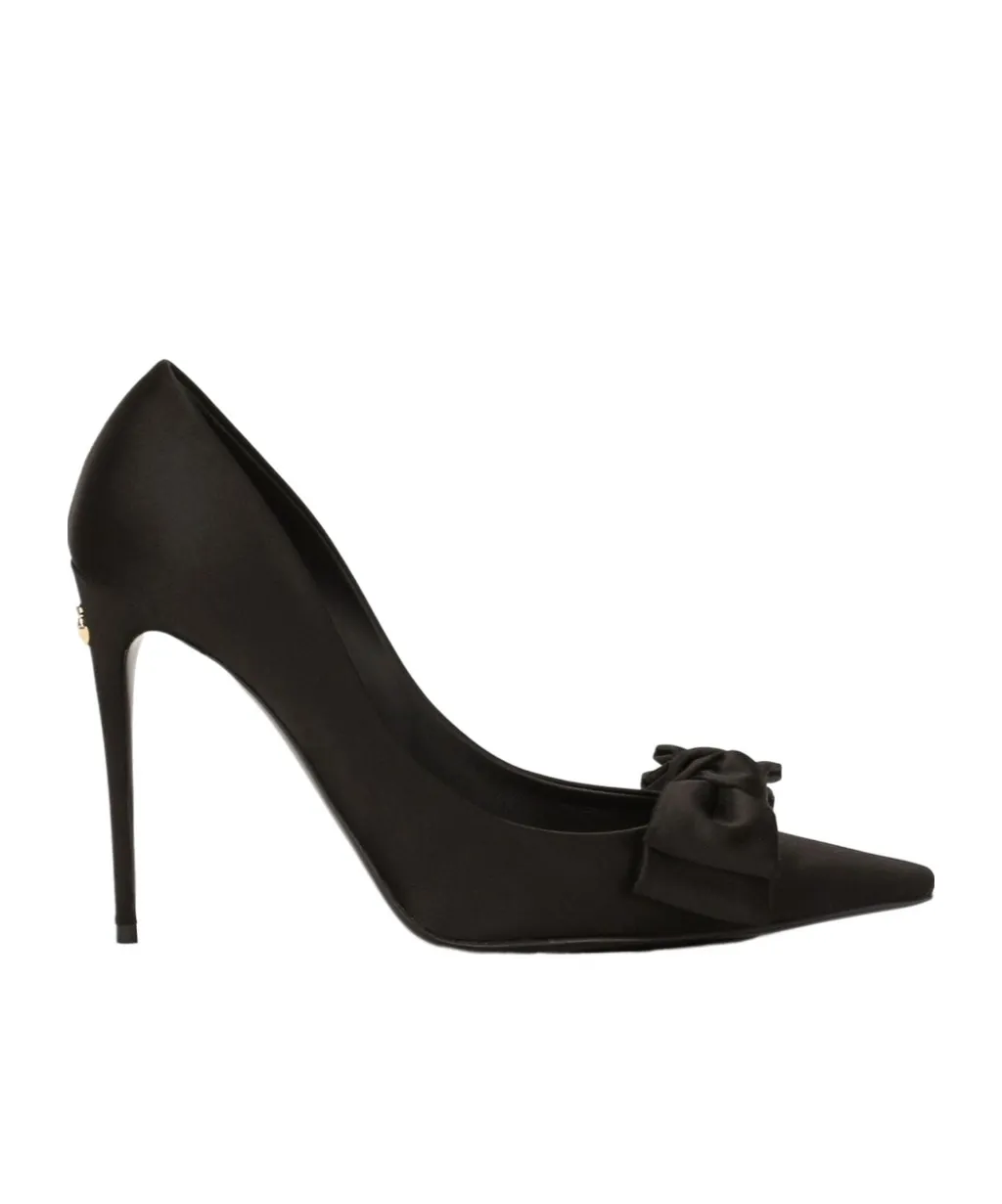 Bow Detailed Satin Pumps