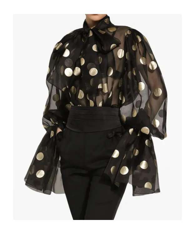 Polka-Dot Printed Blouse