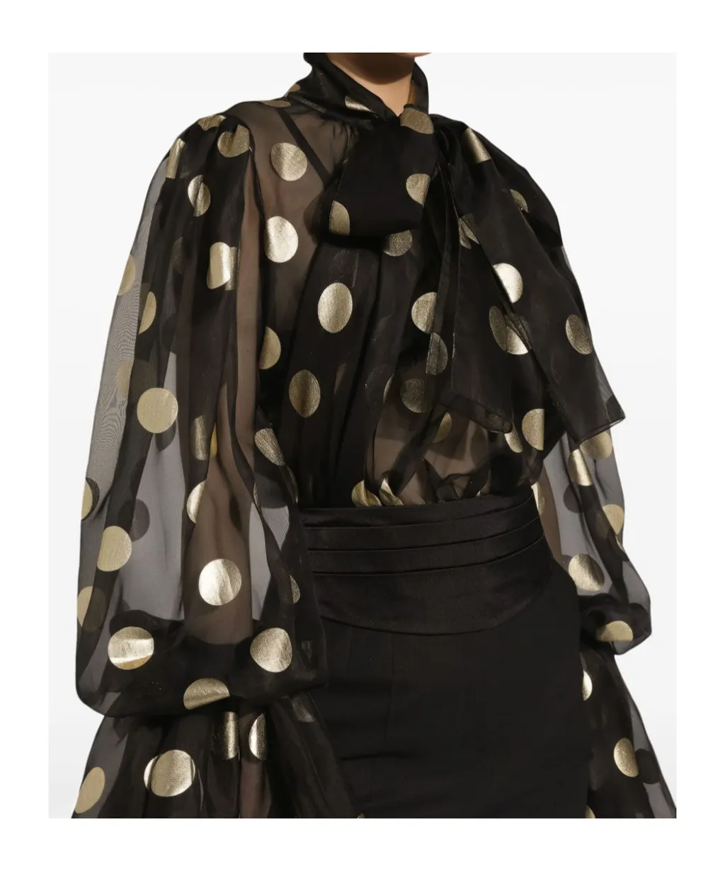 Polka-Dot Printed Blouse