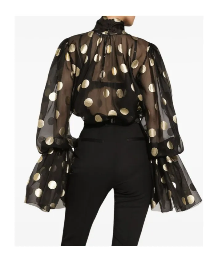 Polka-Dot Printed Blouse