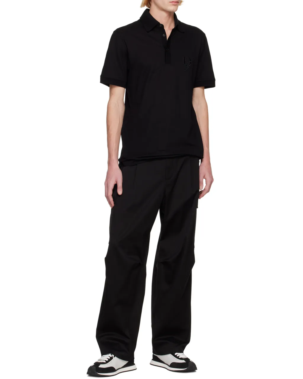 Logo Embroidered Short-Sleeved Polo Shirt