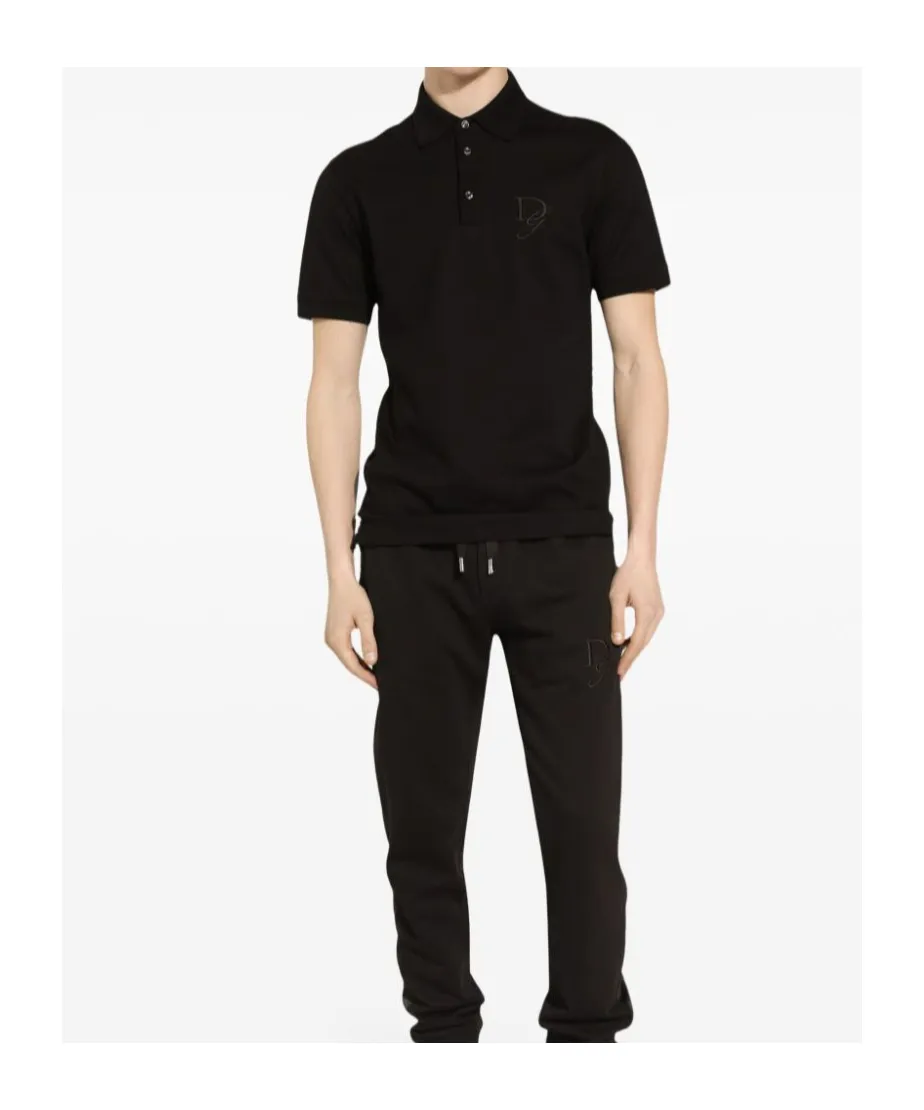 Logo Embroidered Short-Sleeved Polo Shirt