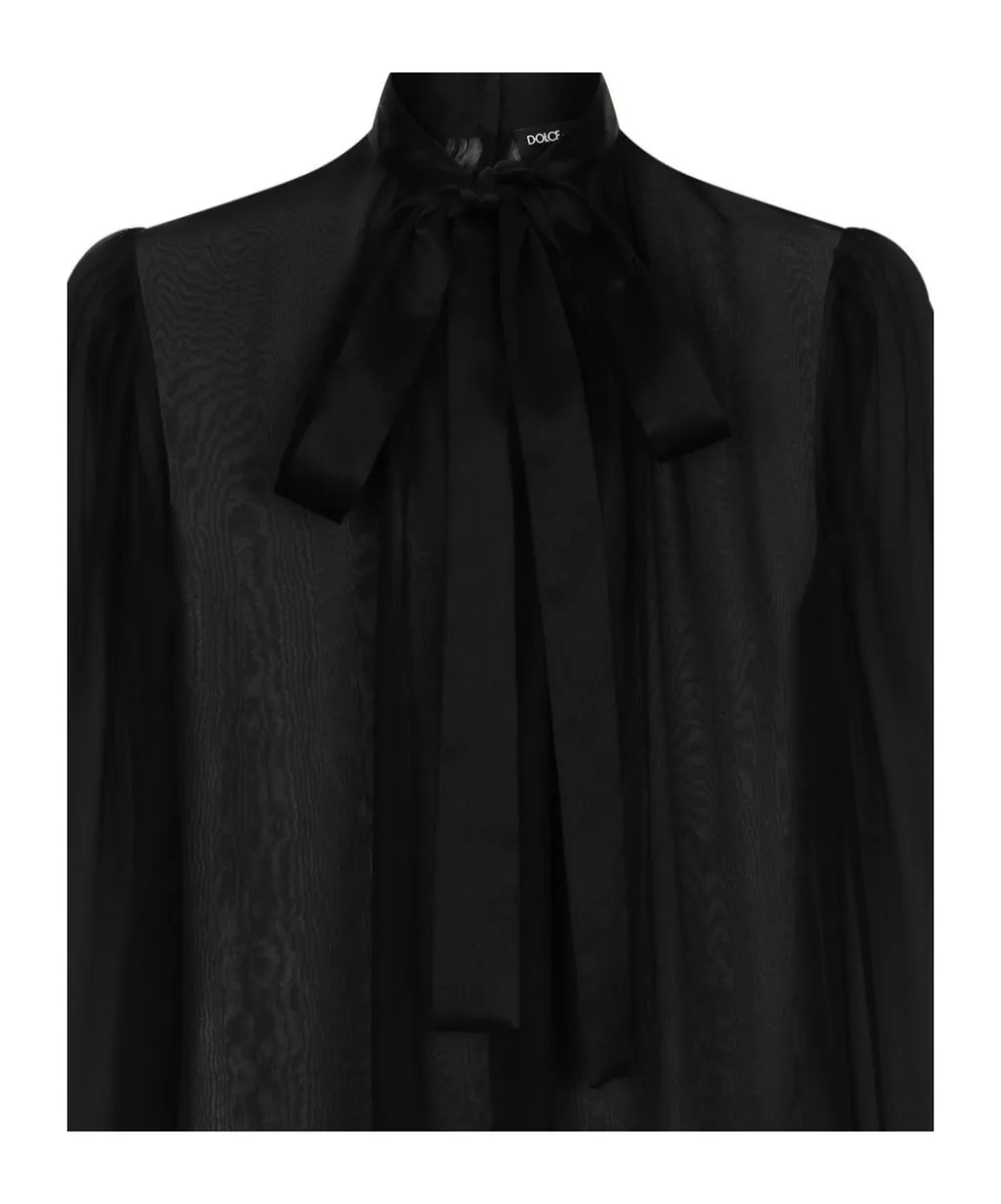 Chiffon Pussy-Bow Blouse