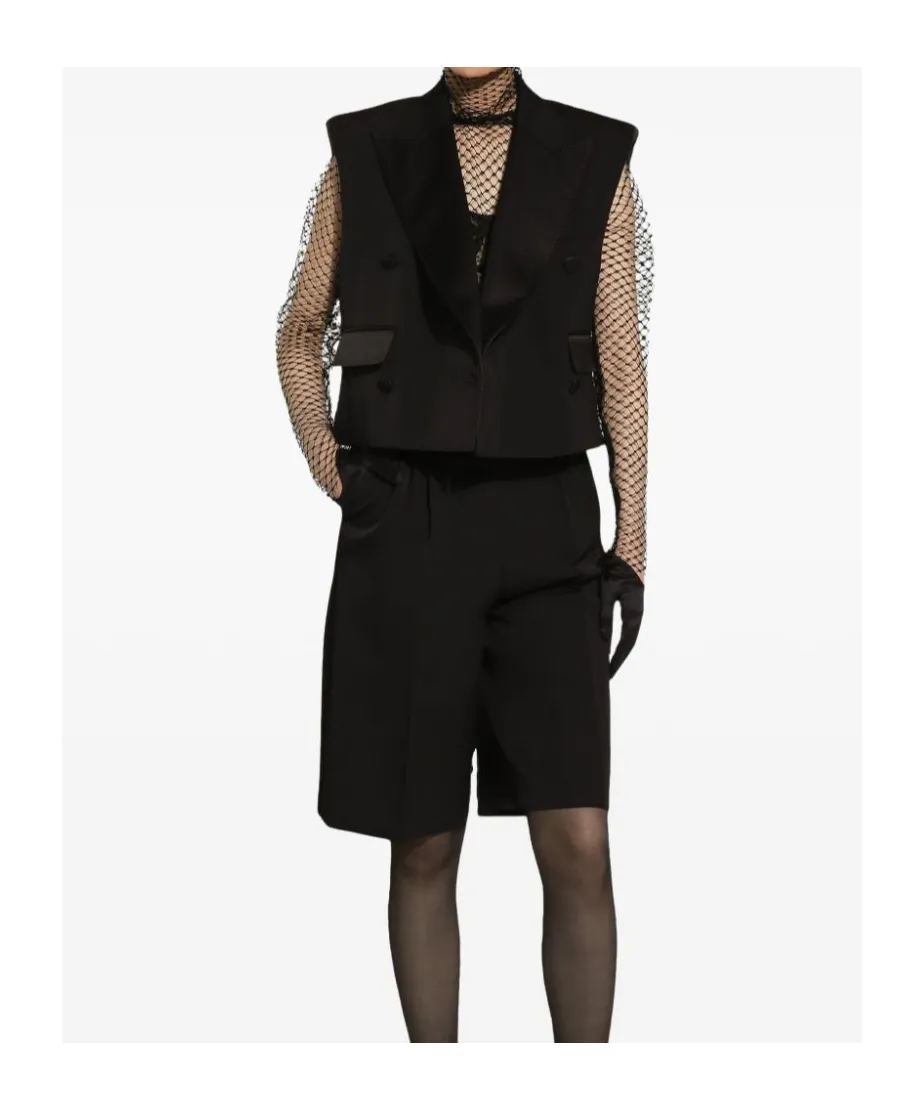 Double-Breasted Gabardine Tuxedo Vest