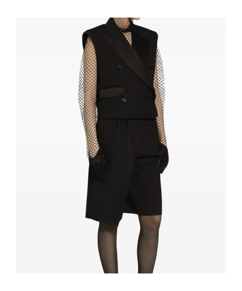 Double-Breasted Gabardine Tuxedo Vest