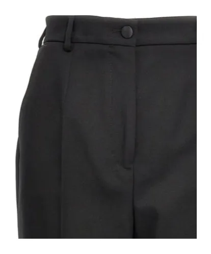 Turned-Up Hem Tailored Trousers