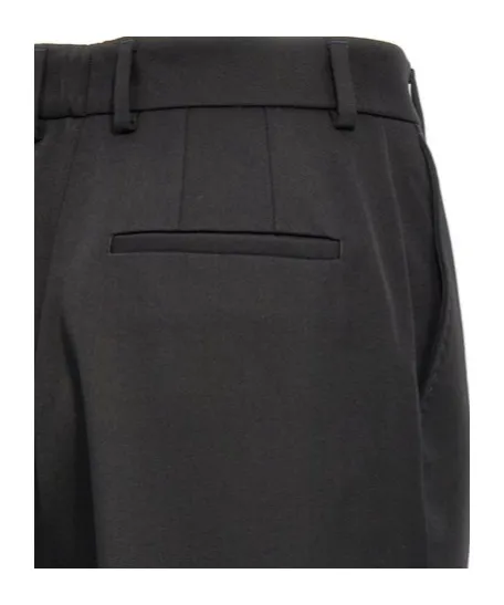 Turned-Up Hem Tailored Trousers