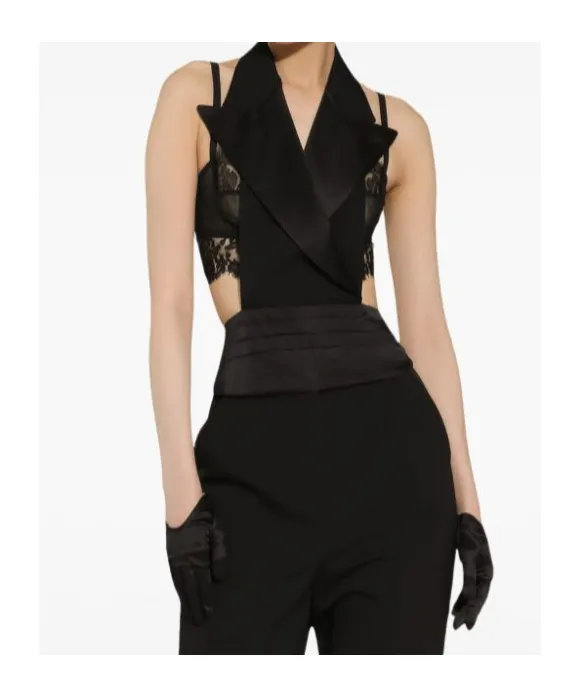 Double-Breasted Satin Vest