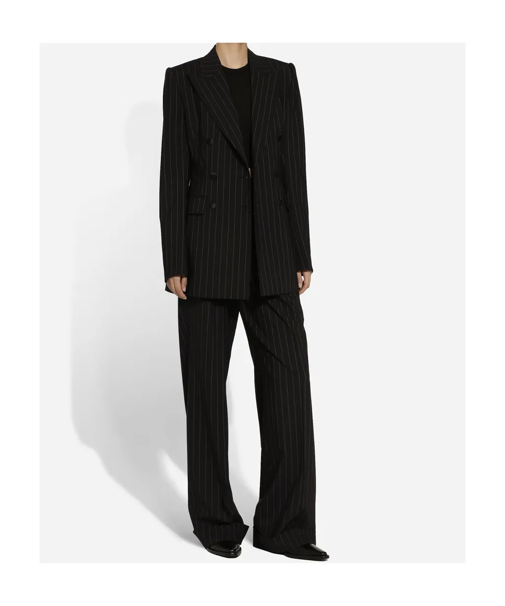 Horn Pinstripe Wool Pants