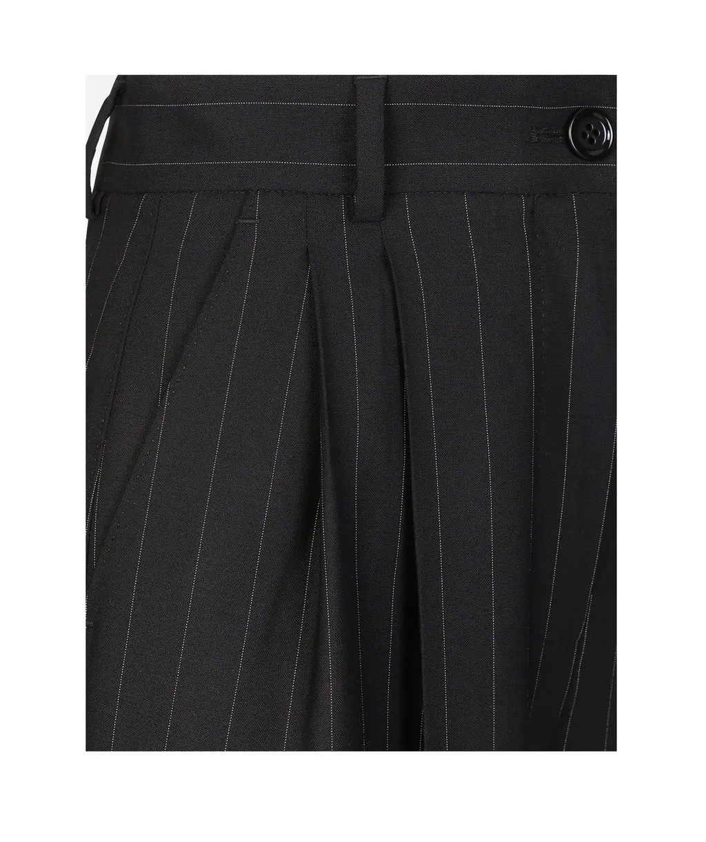 Horn Pinstripe Wool Pants
