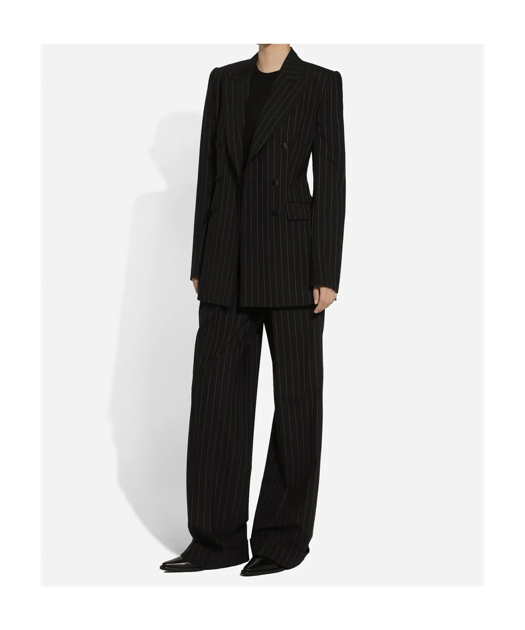 Horn Pinstripe Wool Pants