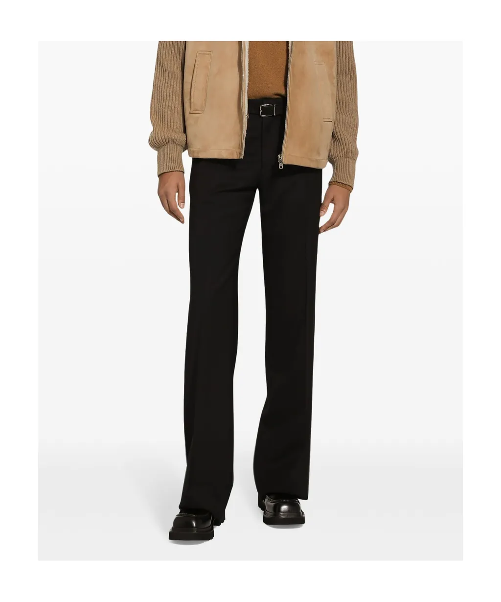 Mid-Rise Straight-Leg Trousers