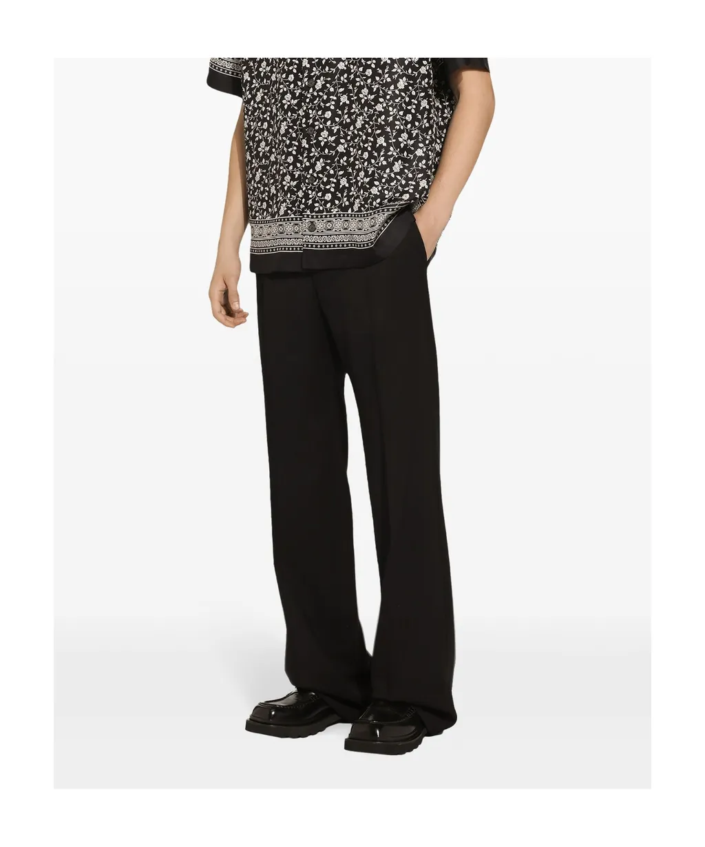 Mid-Rise Straight-Leg Trousers