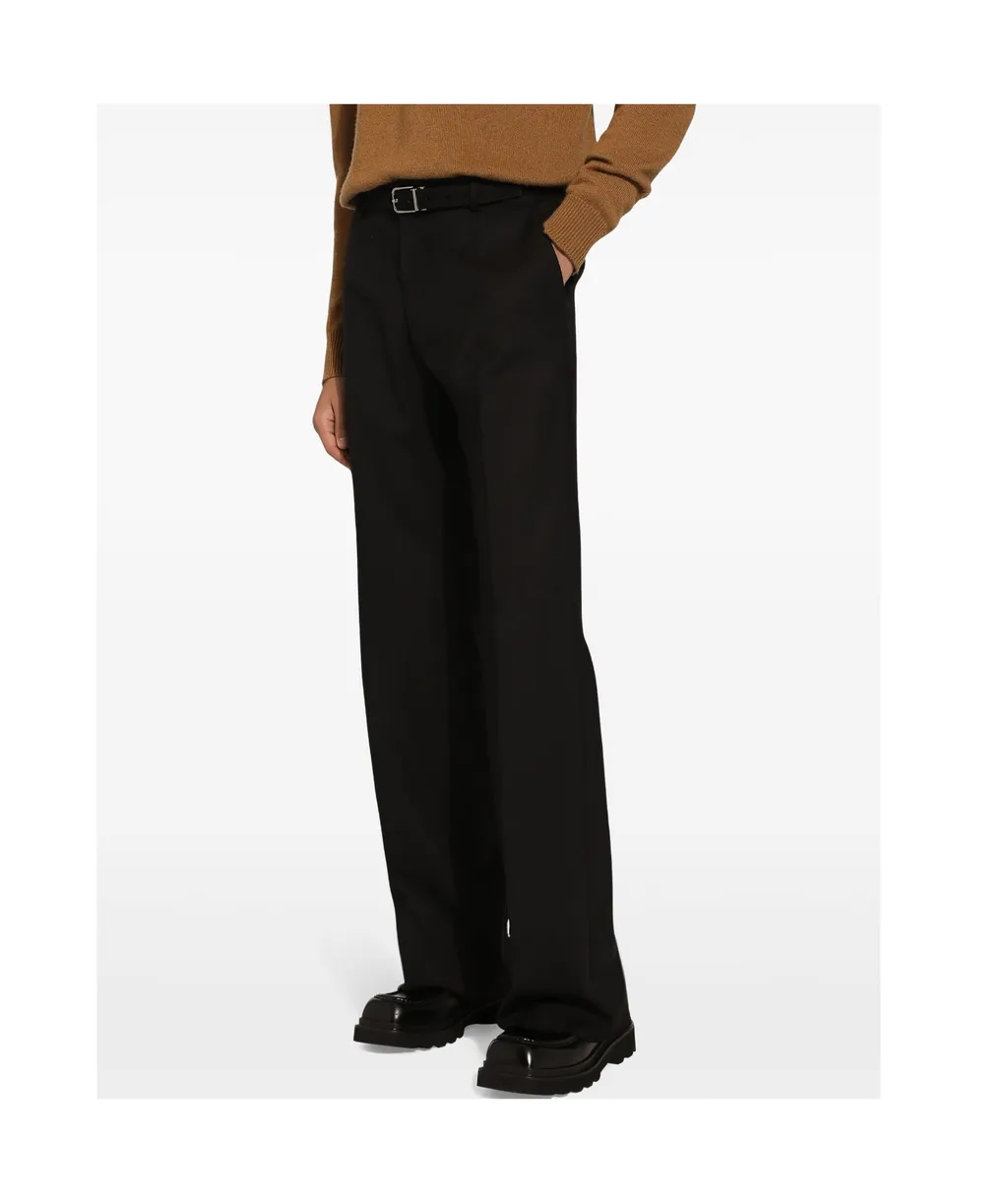 Mid-Rise Straight-Leg Trousers