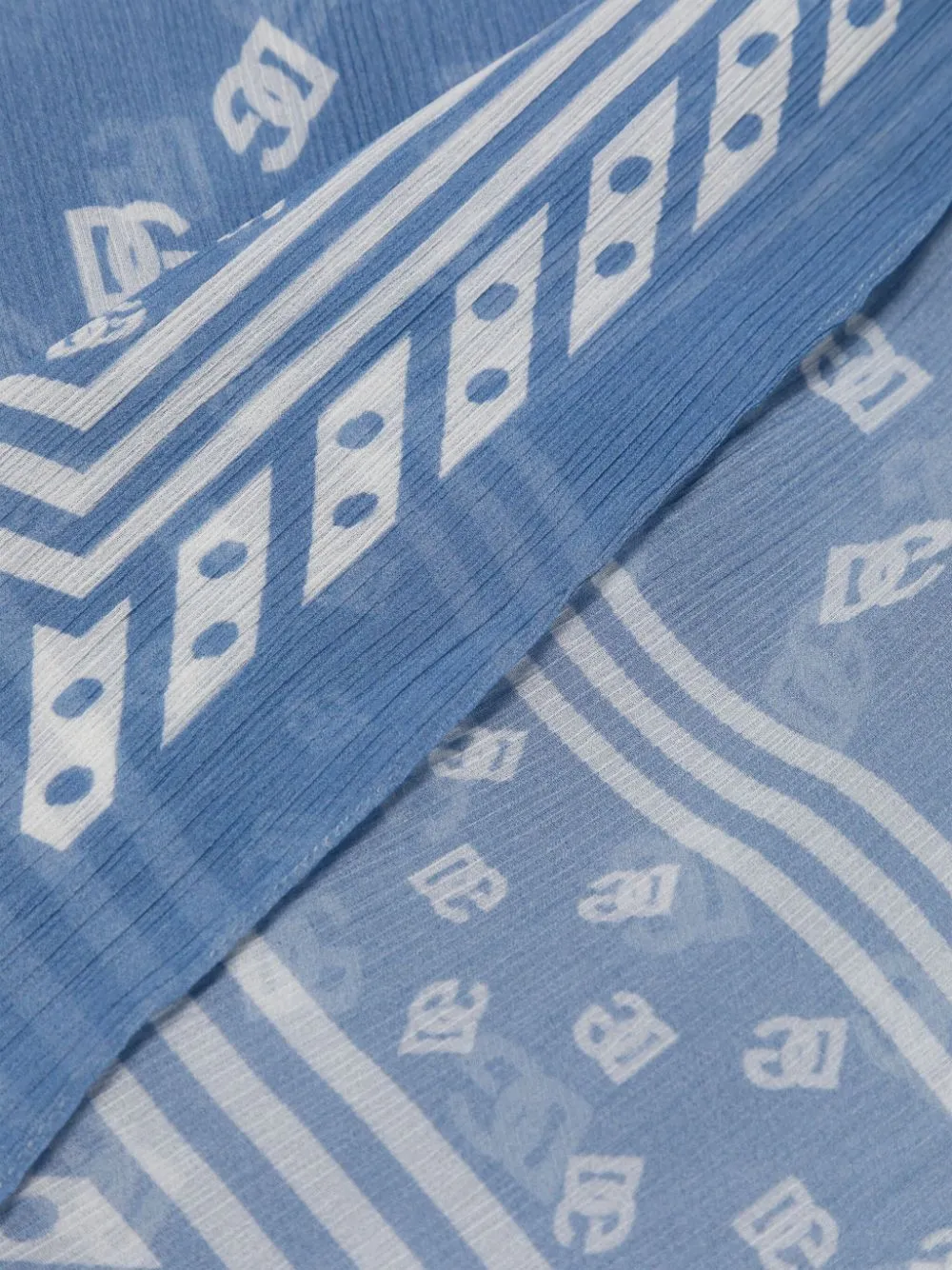 Dg Logo-Print Silk Scarf