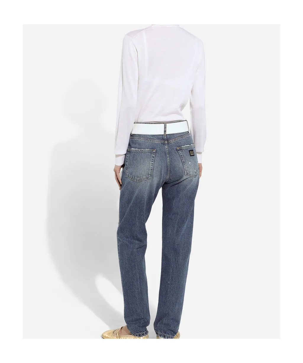 Long-Sleeved High-Neck Sweater