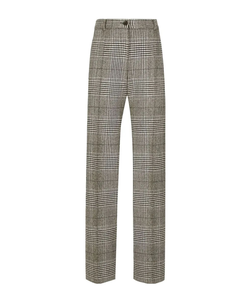 Plaid Flared Pants