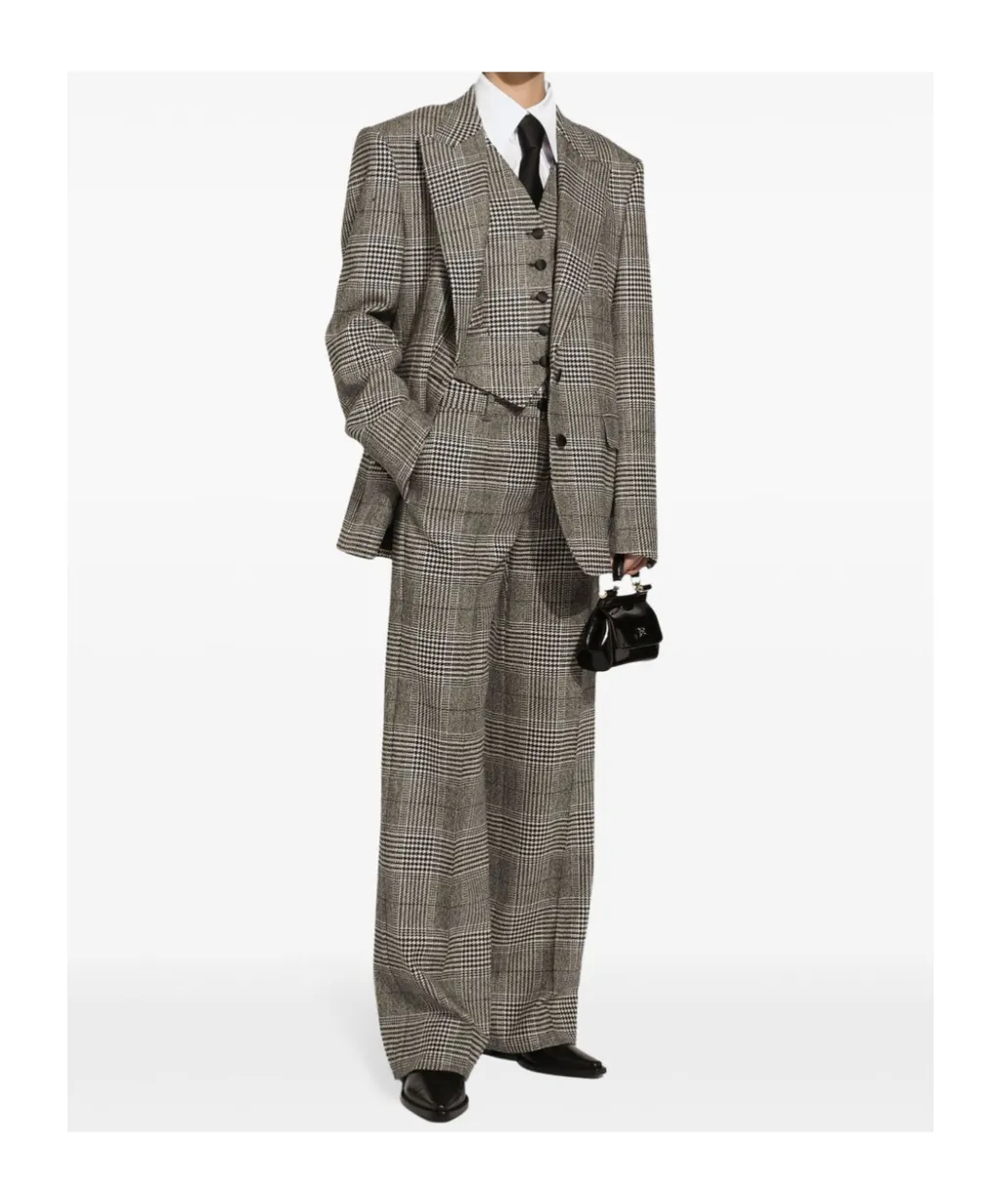 Plaid Flared Pants