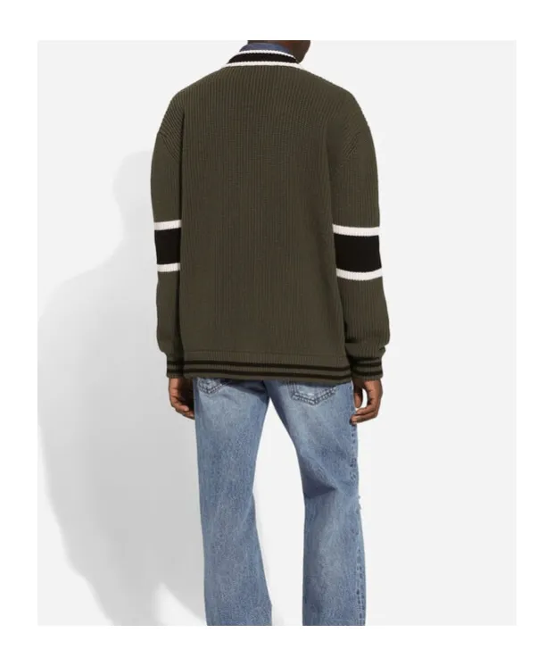 Dg Logo Patch Rib-Knitted Cardigan