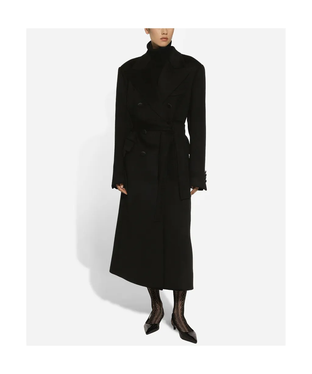 Double-Breasted Belted Coat