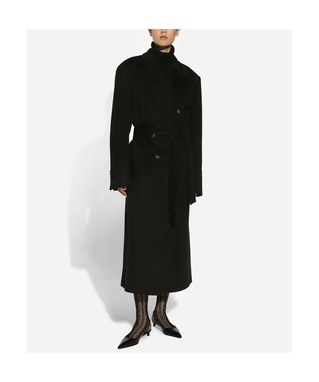 Double-Breasted Belted Coat