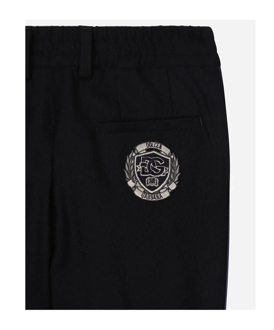 Side-Band Wool Trousers