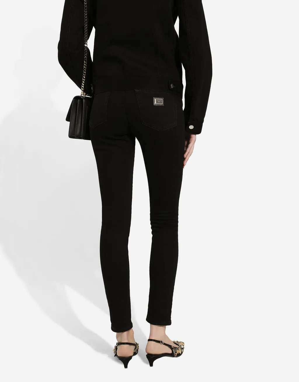 Logo Plaque Skinny Jeans