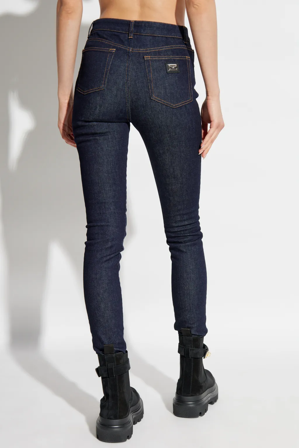 Logo Plaque Skinny Jeans