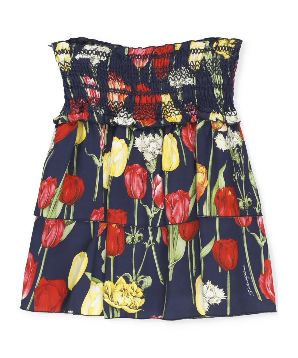 Tulip Printed Viyella Skirt