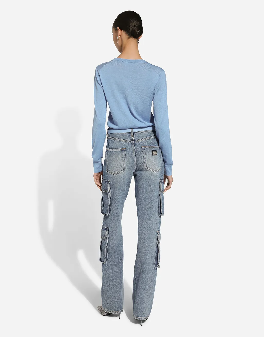Logo Plaque Cargo Jeans