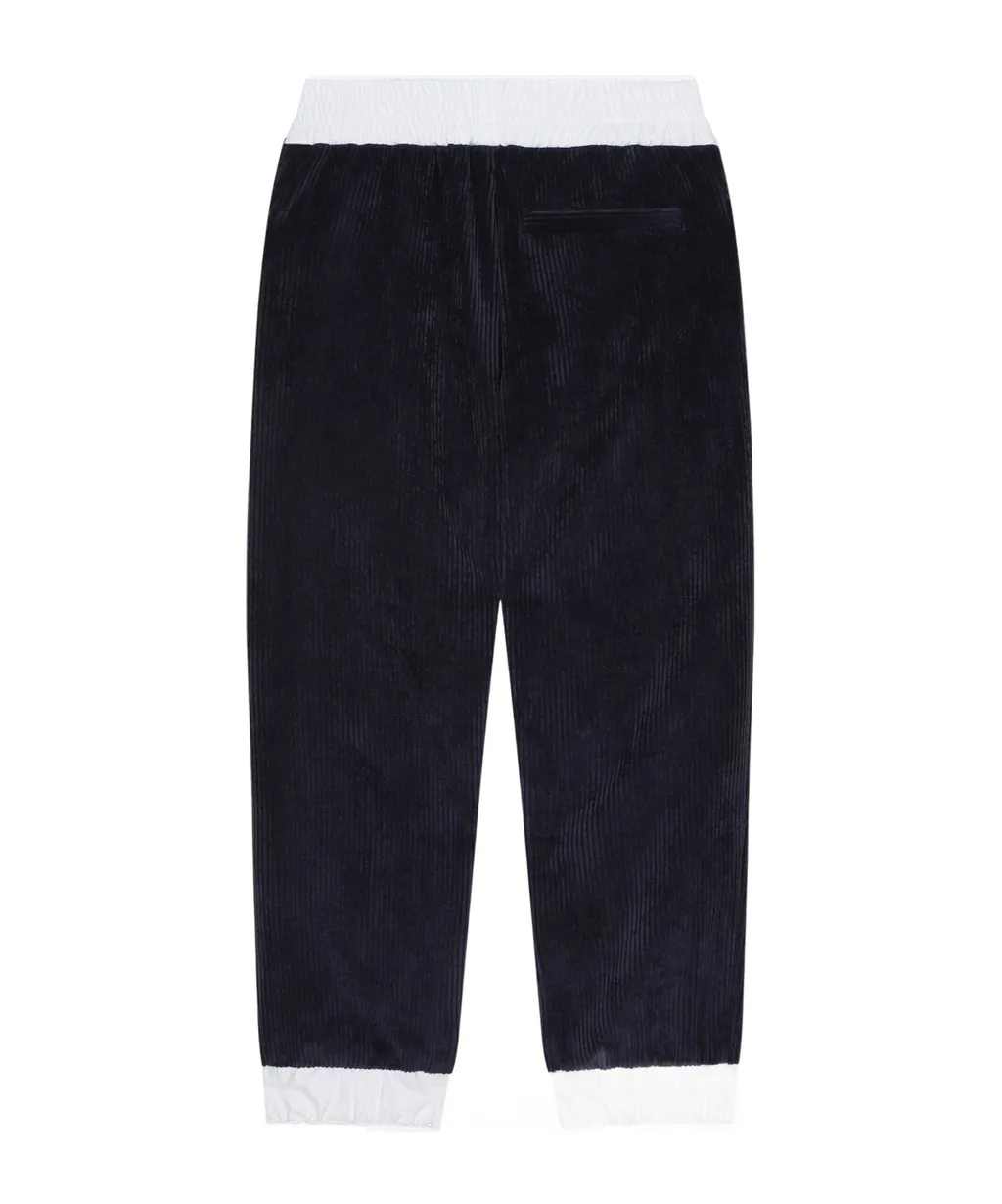 Logo Embroidered Straight-Leg Corduroy Trousers