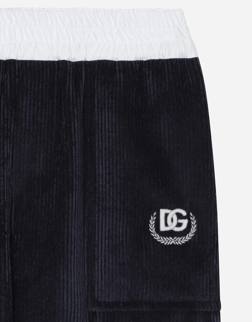 Logo Embroidered Straight-Leg Corduroy Trousers