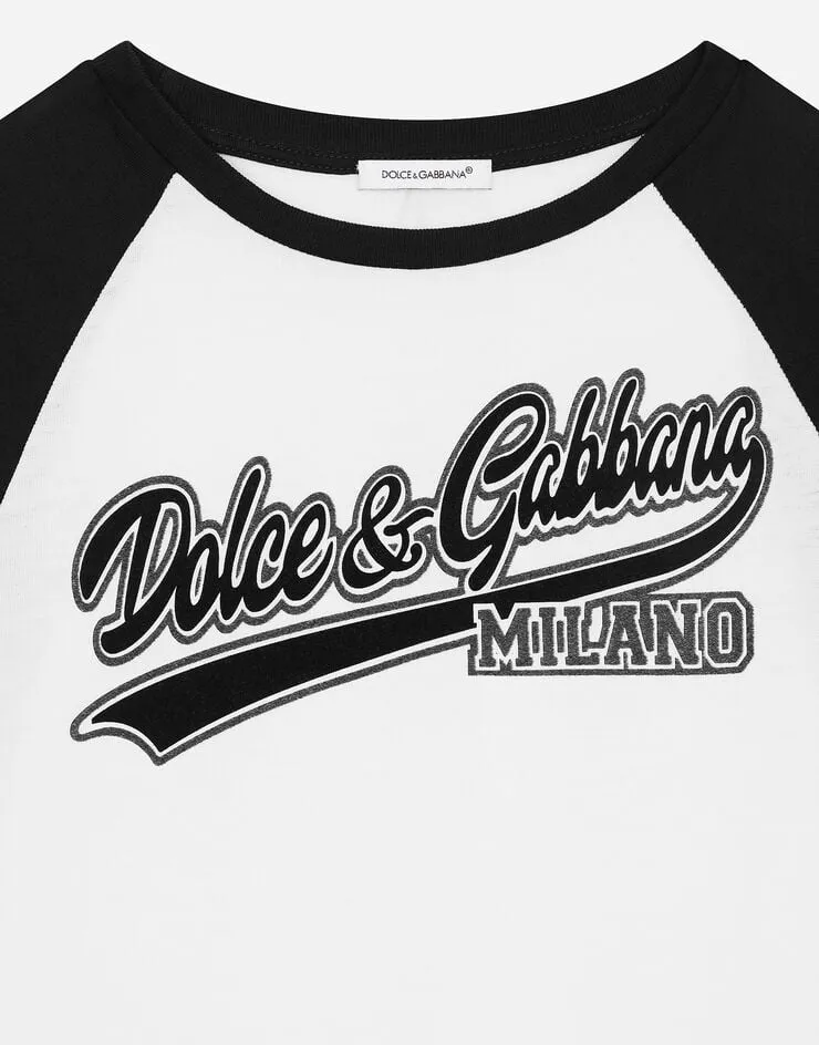 Logo Printed Crewneck Jersey T-Shirt