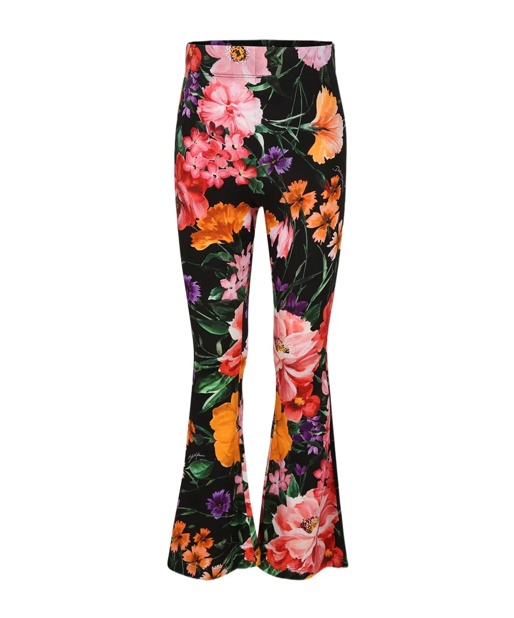 Rose Printed Jersey Pants