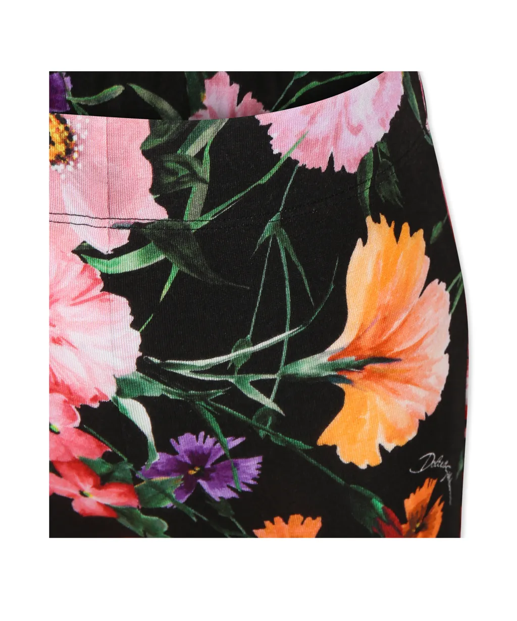 Rose Printed Jersey Pants
