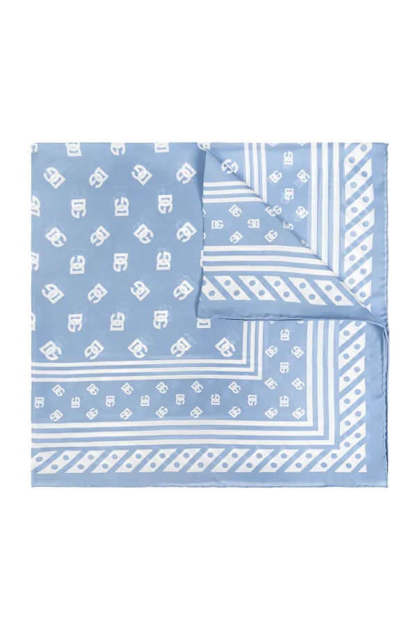 Logo-Print Silk Scarf