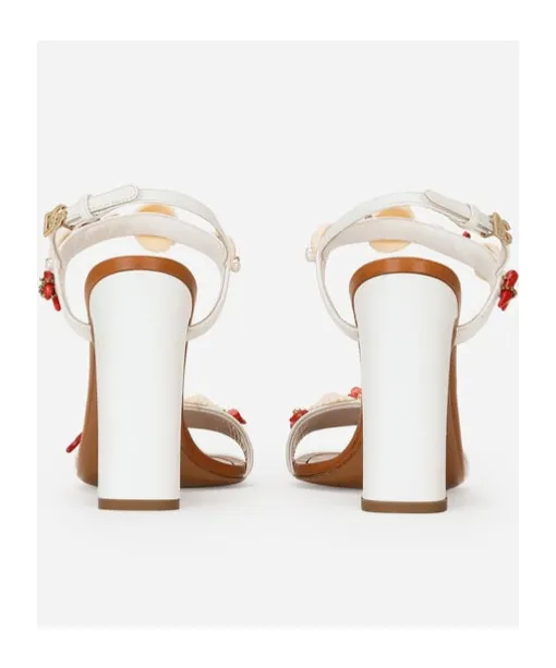 Keira Coral Embroidered Sandals