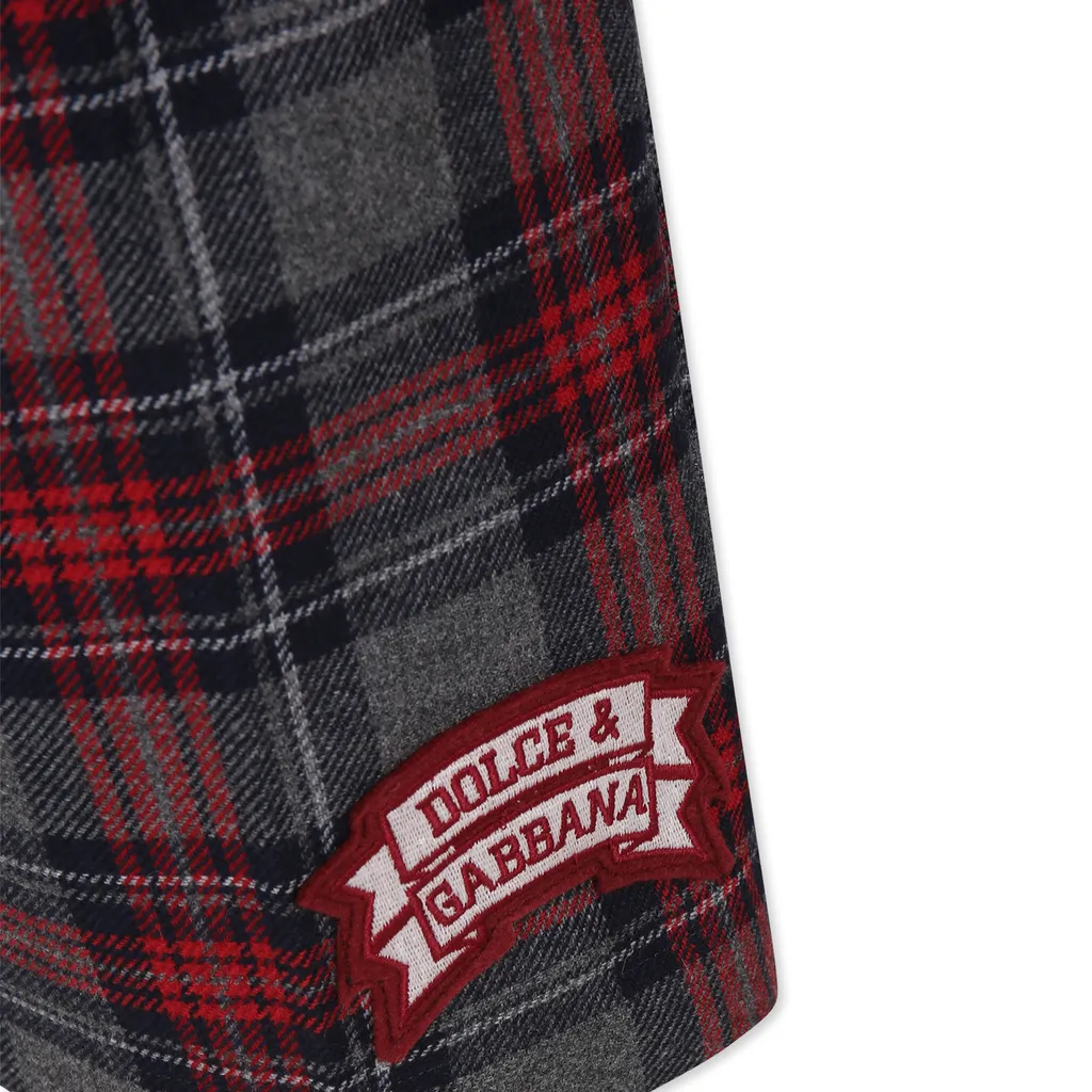 Logo-Print Tartan-Pattern Shorts