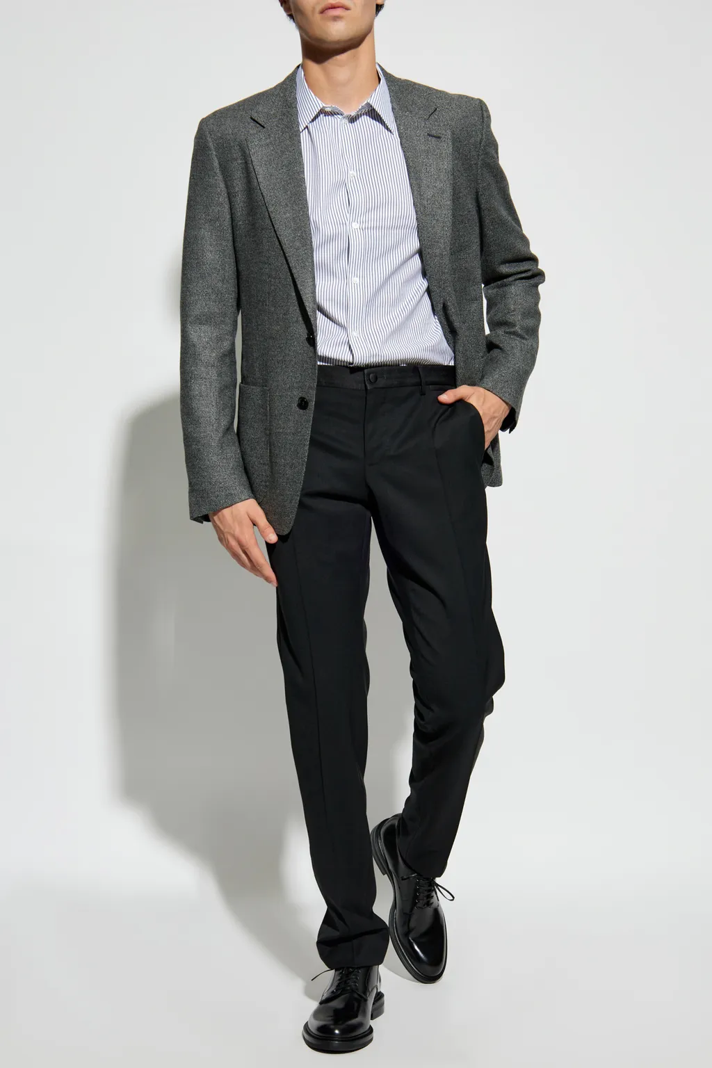 Single-Breasted Straight Leg Jacket