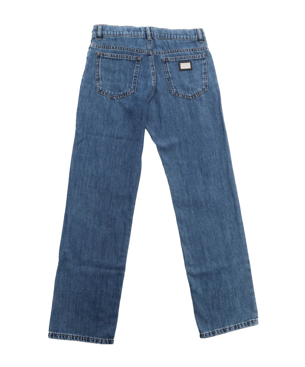 Straight Leg Denim Jeans