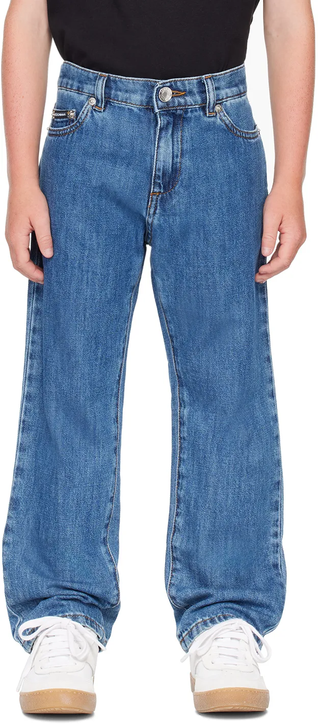 Straight Leg Denim Jeans