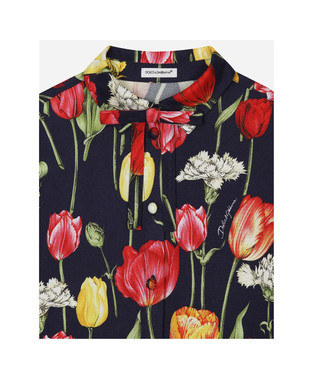 Tulip Printed Viyella Dress