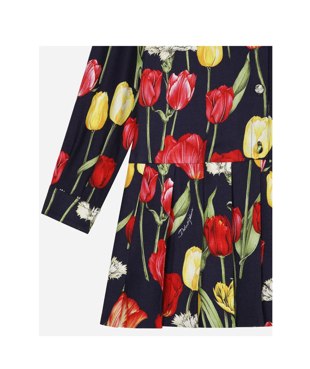 Tulip Printed Viyella Dress