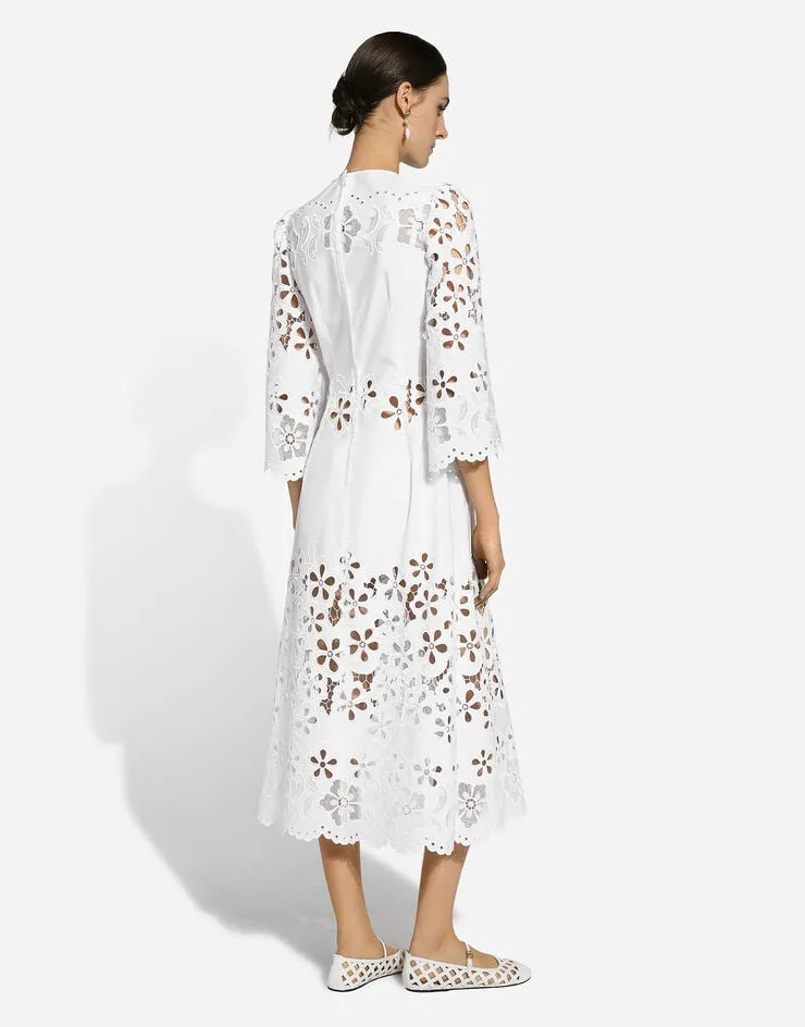 Cut-Out Detailed Calf-Length Dress